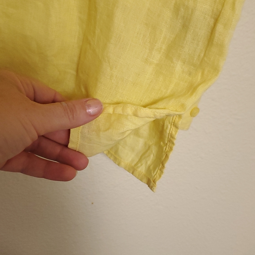 LL BEAN 100% Linen Button Down Lagenlook Shirt - Picture 5 of 7